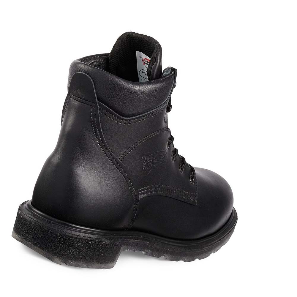 Red Wing SuperSole® 2.0 6-inch Soft Toe Men's Work Boots Black | ZA 70XYU